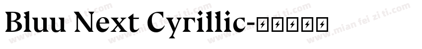 Bluu Next Cyrillic字体转换